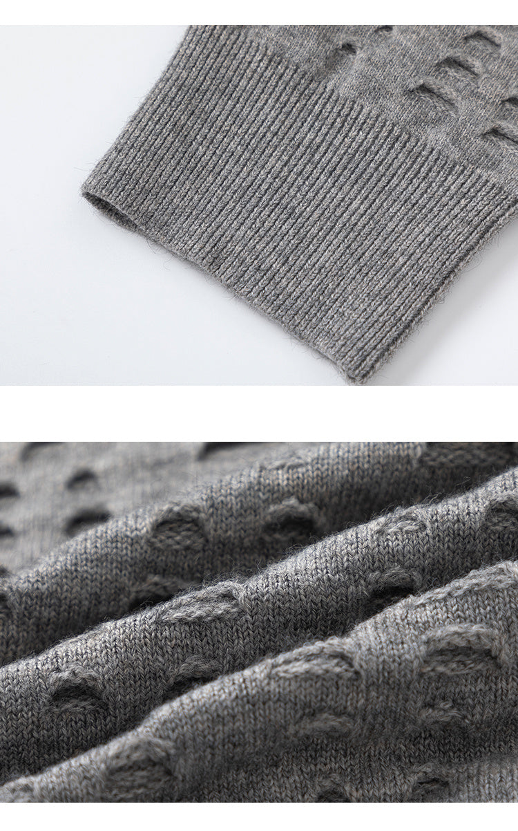 Ripped Design Retro Loose Sweater