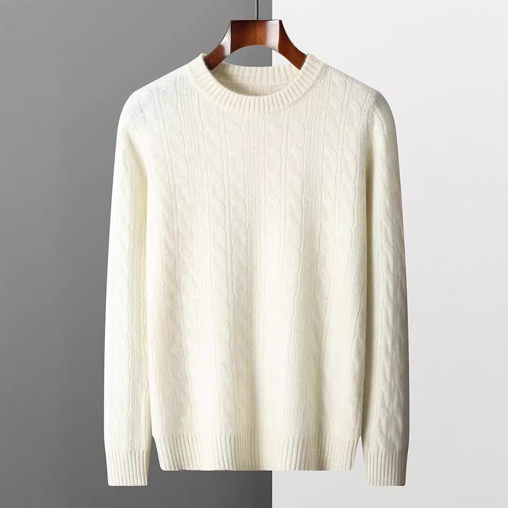 Round Neck Cashmere Sweater Men