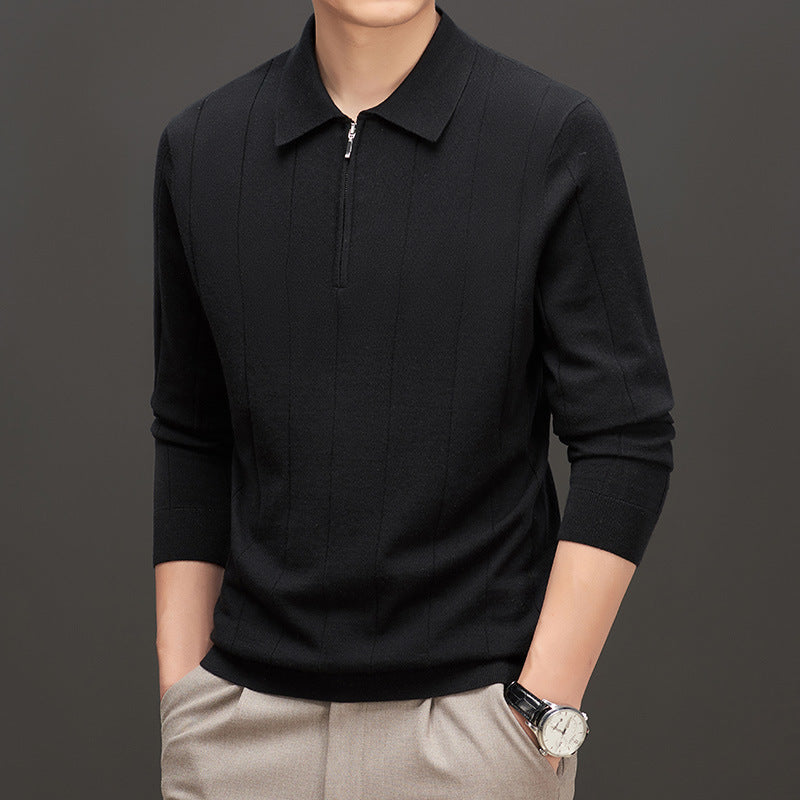 Striped Color Collision Design Bottoming Shirt