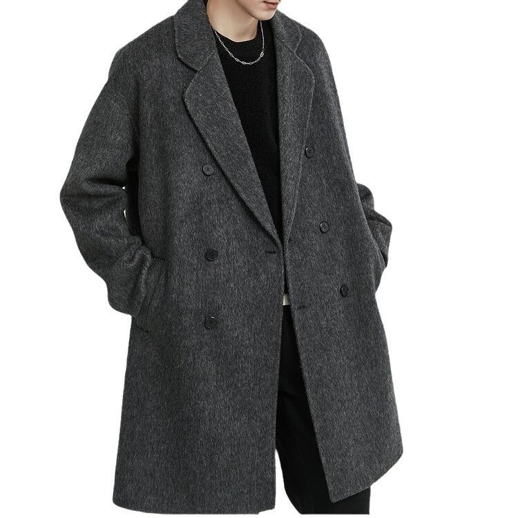 Double-sided Woolen Men's Mid-length Coat