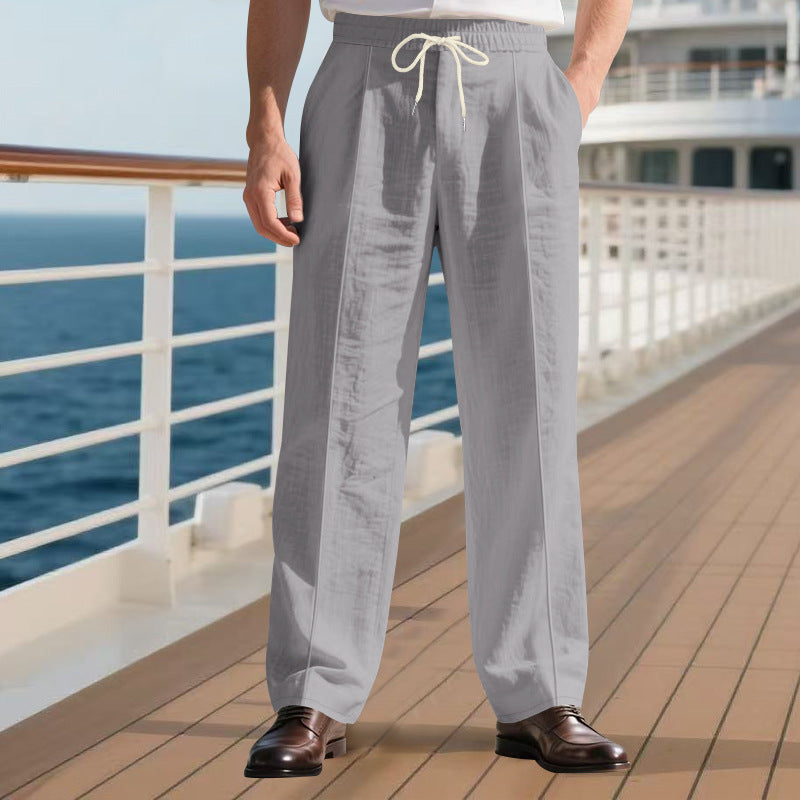 Loose Breathable Linen Leisure Men's Beach Pants