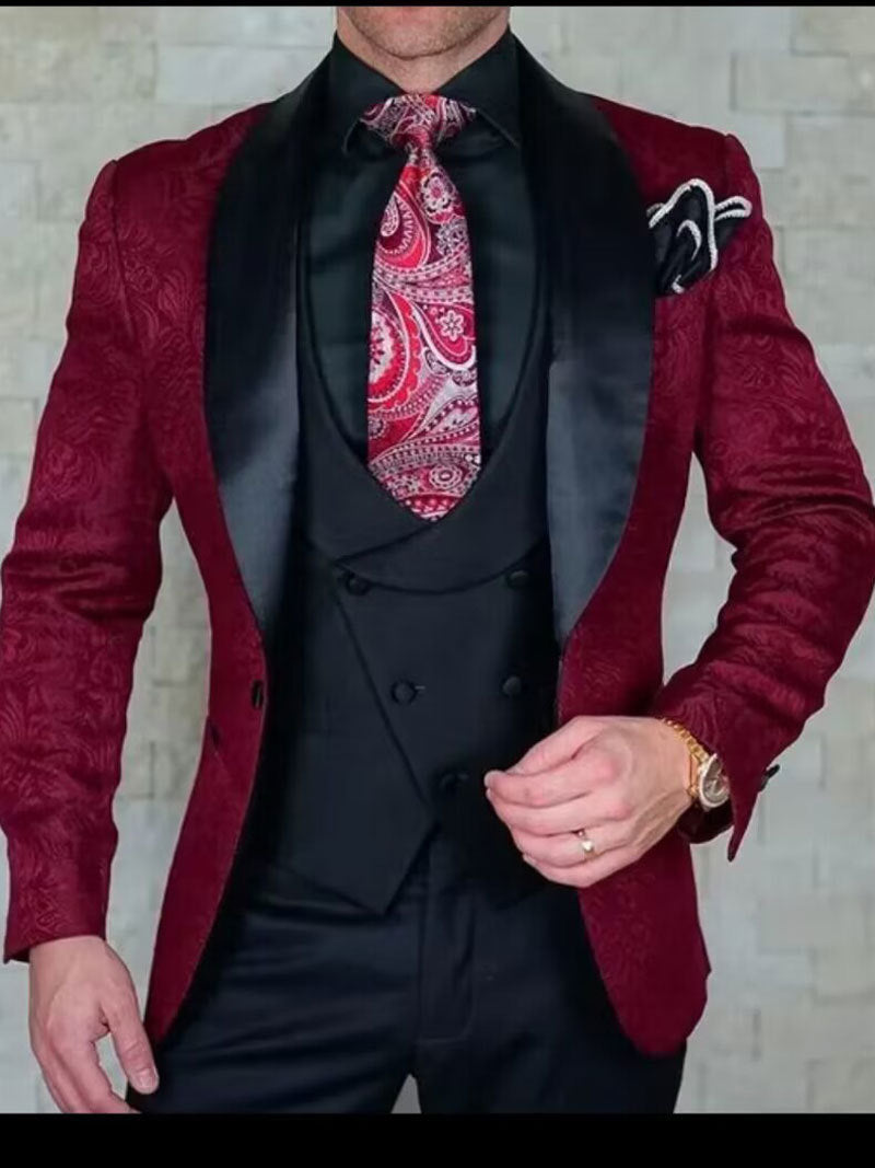 Men's Three-piece Slim-fit Business Suit