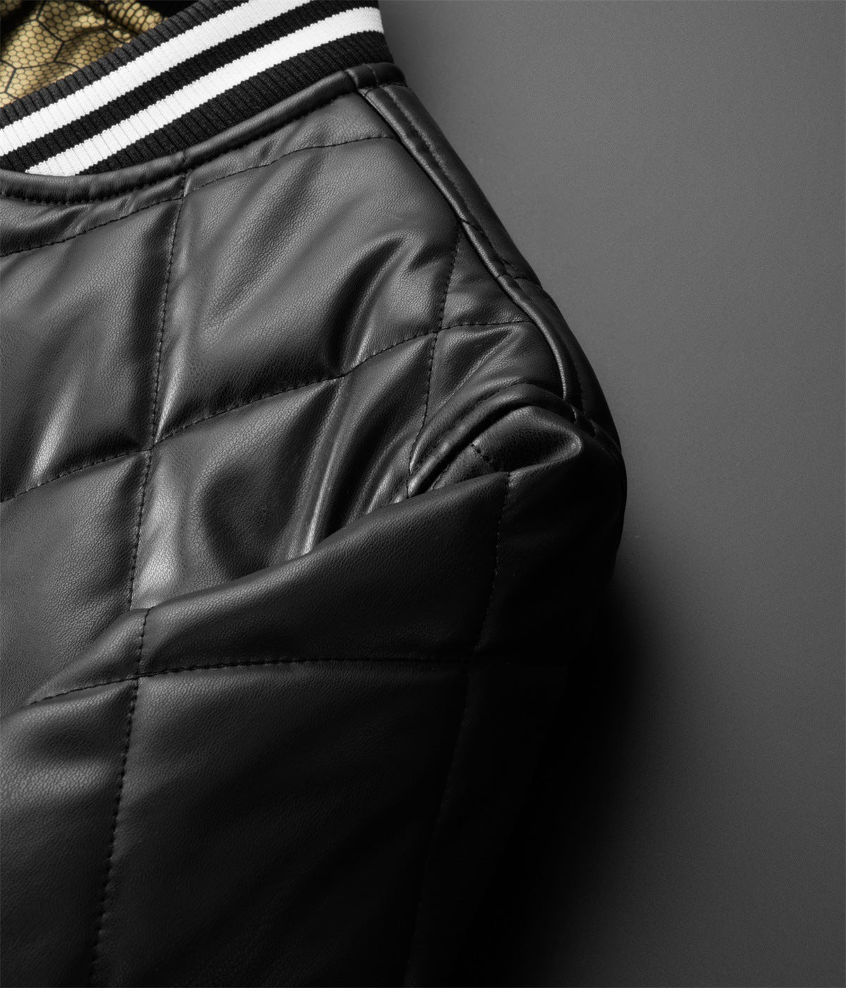 Men's Leather Baseball Uniform jacket