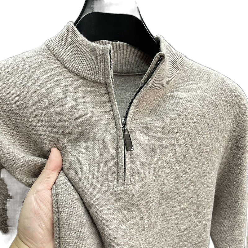 Casual Half Zipper Thermal Knitwear Coat