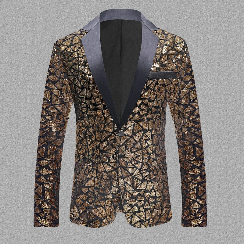 Velvet Men's Sequined Performance Dress suit