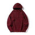 Japanese Loose Solid Color Hooded Idle Style Adjustable sweater