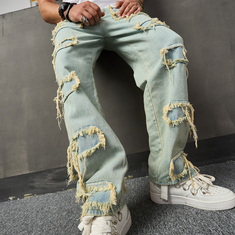 Retro Wide Leg Jeans For Men
