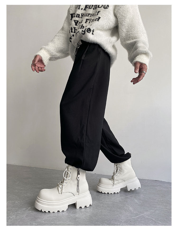 Autumn And Winter Leather Martin Boots High-top Leather Fleece-lined boots