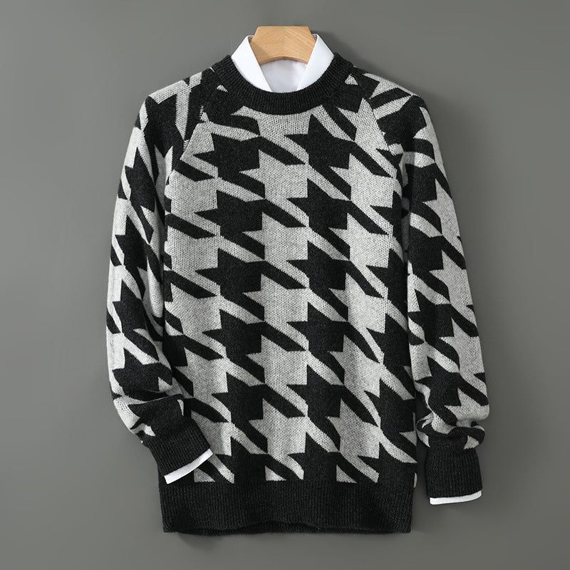 Men's Round Neck Pullover Thickened Sweater