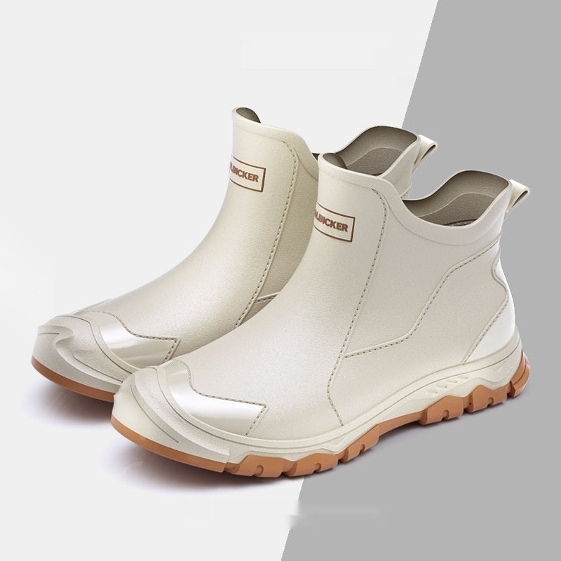 Non-slip Flat Short Rubber Boots Men