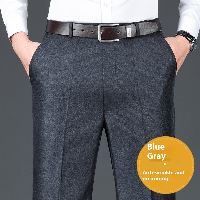 Men's Casual Pants Loose Straight Business Trousers