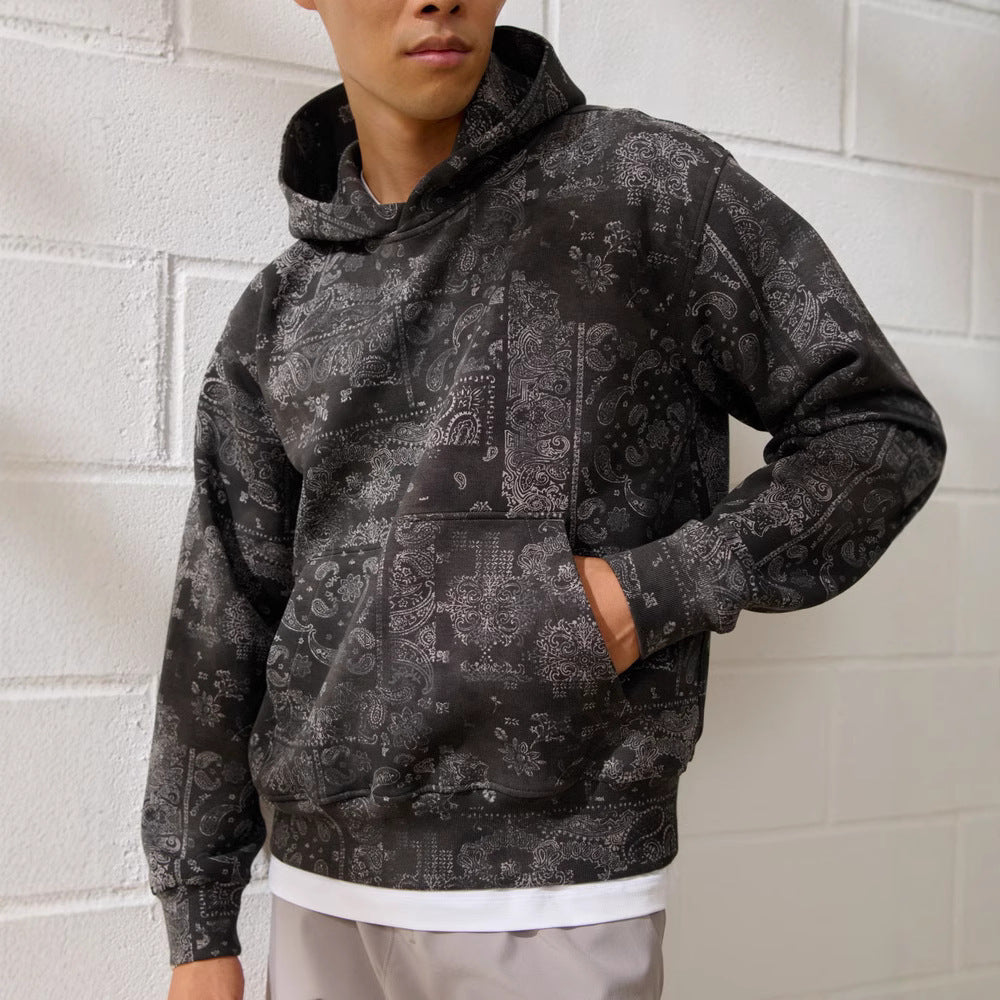 Printed Paisley Hoodie
