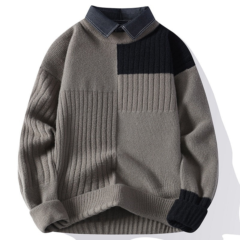 Autumn And Winter Loose Knitted Sweater Men