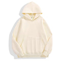 Fleece Hooded Pullover Men's Solid Color Sweater