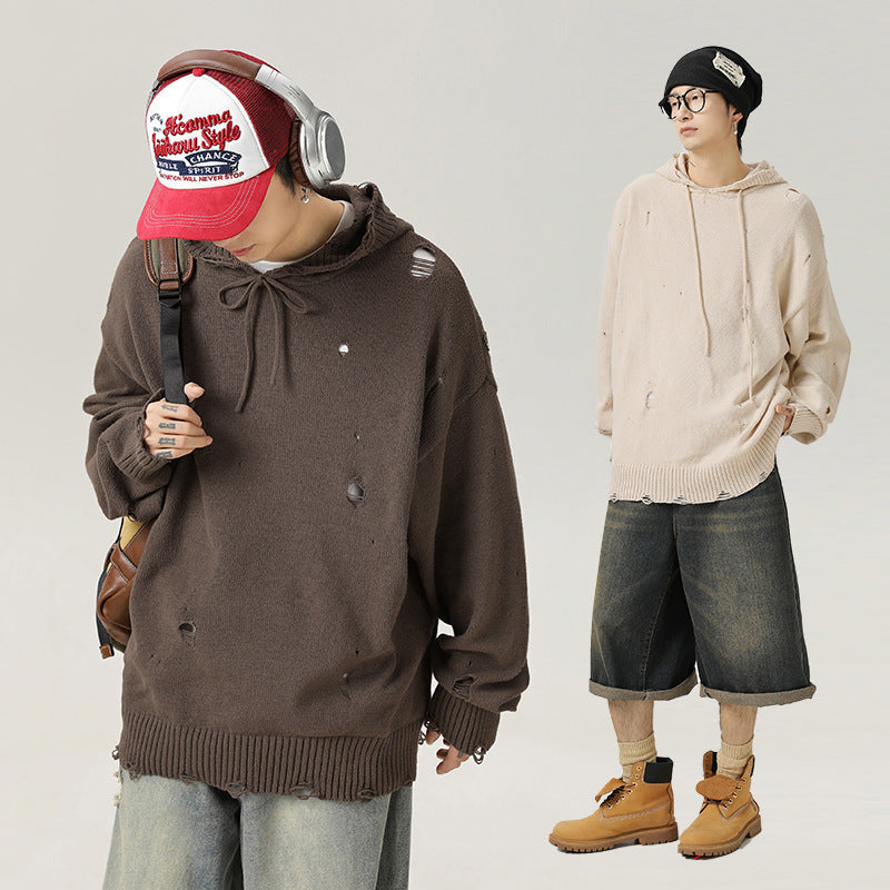 Hollow Out Knitwear Men's Sweater