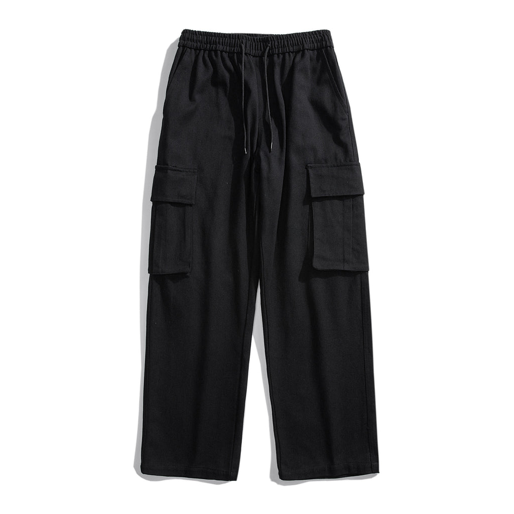 Retro Straight Cargo Pants American Wide Leg