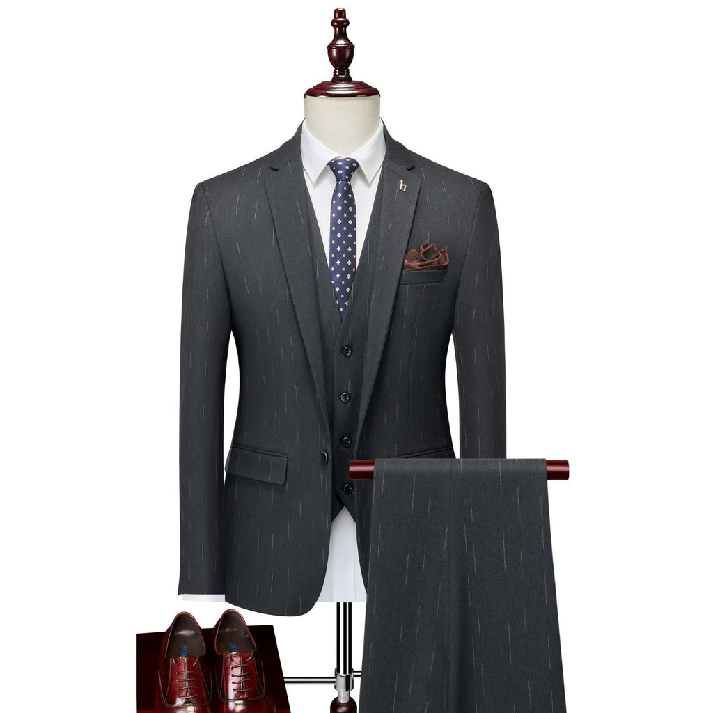 Men's Three-piece Slim Fit Business Professional Formal Wear Suit