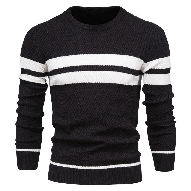 Men's Pullover Multi-color Round Neck Sweater