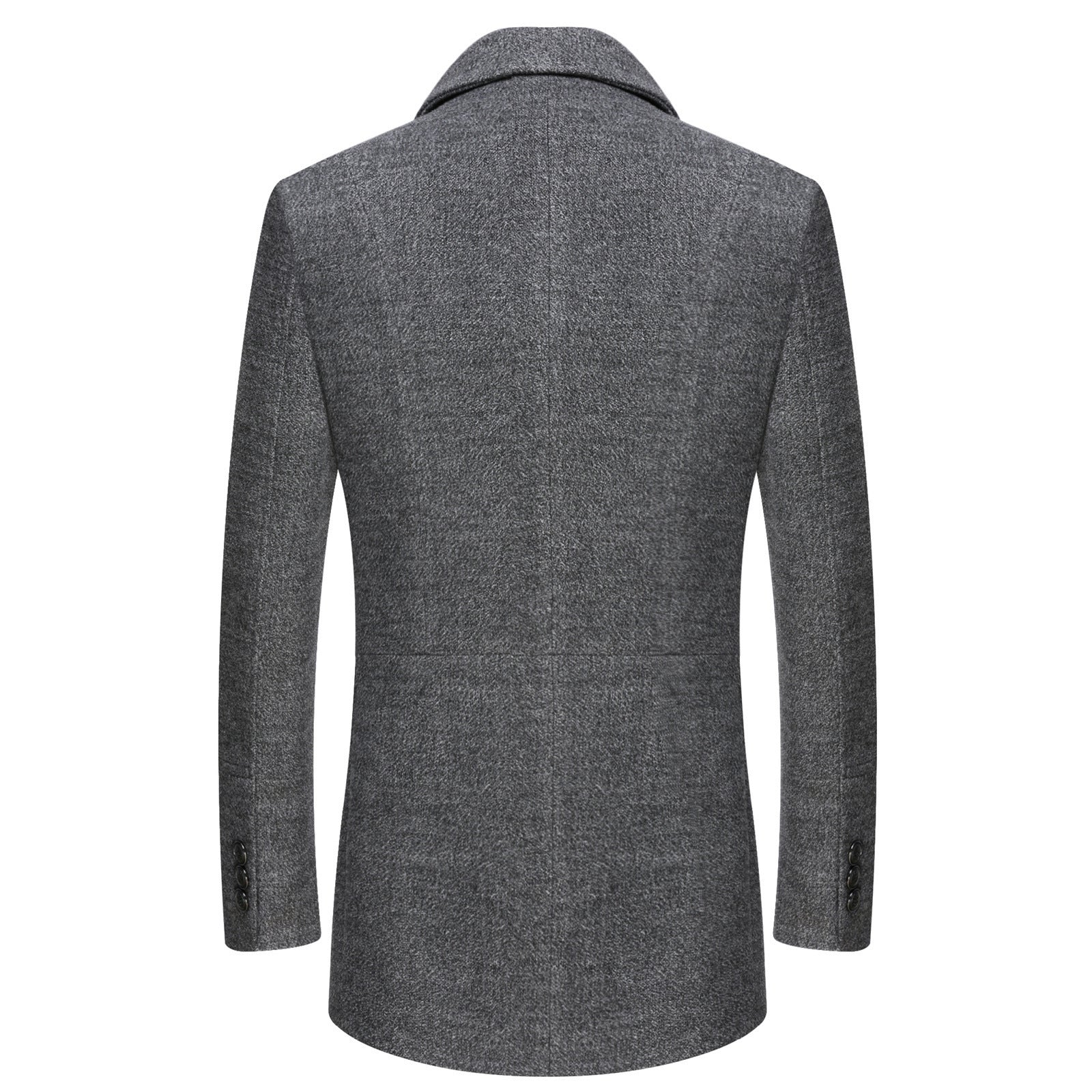 Middle Aged Men Thick Lapel Coat