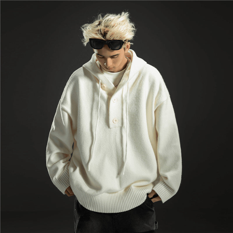 Idle Style Solid Color Hooded Sweater