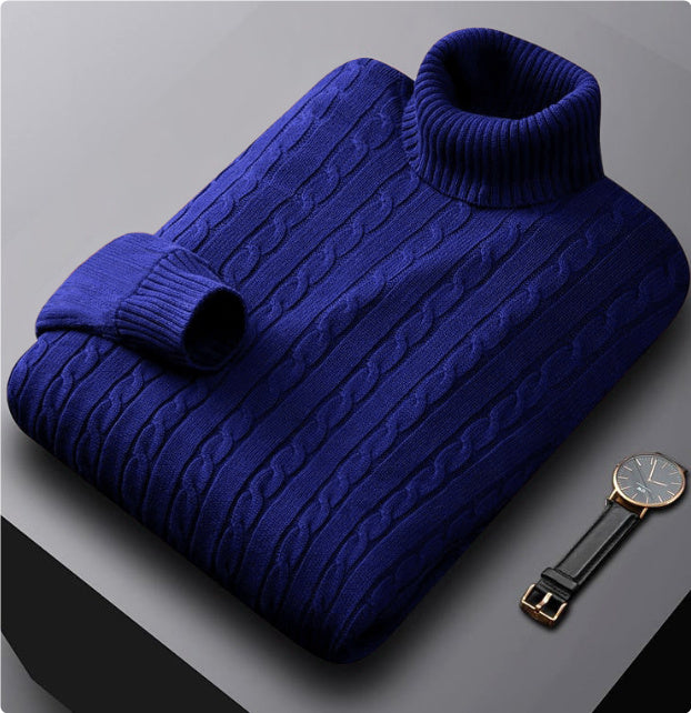 Men's Turtleneck Fleece-lined Thickened Sweater