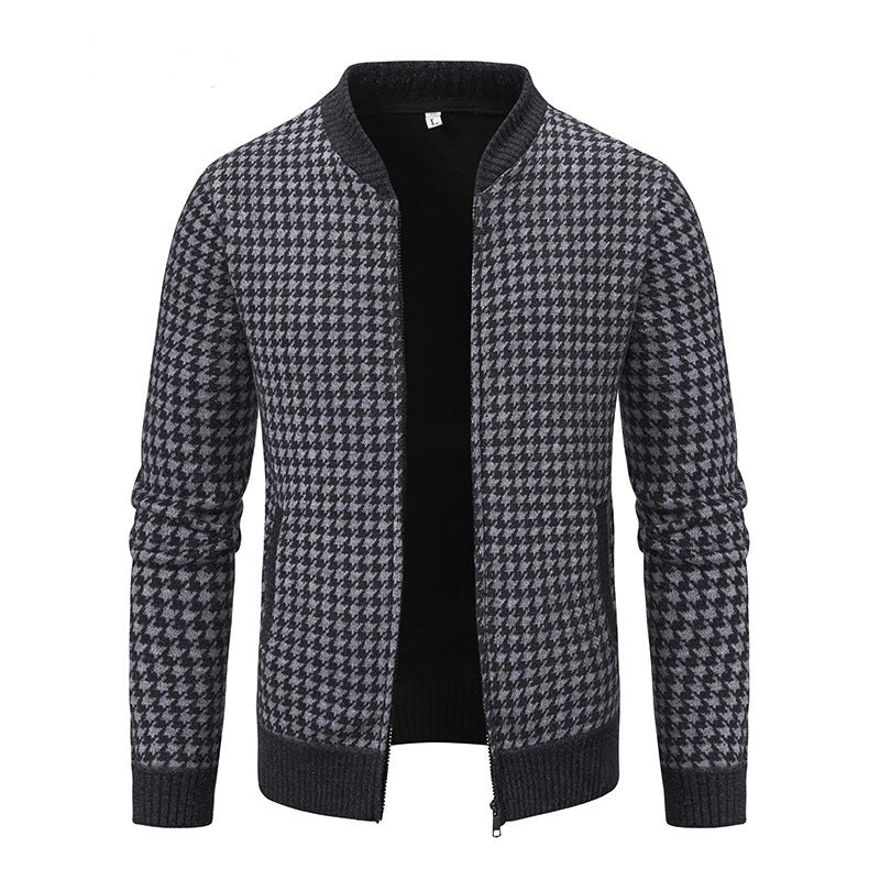 Men's Sweater Coat Cardigan Long Sleeve Knitted Thickened Warm sweater