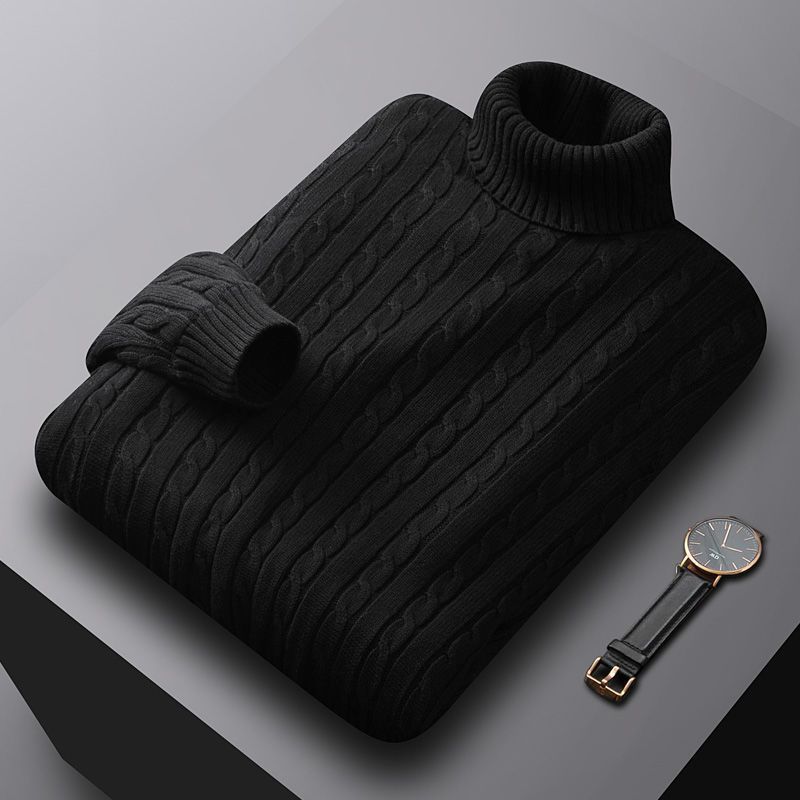 Men's Turtleneck Fleece-lined Thickened Sweater