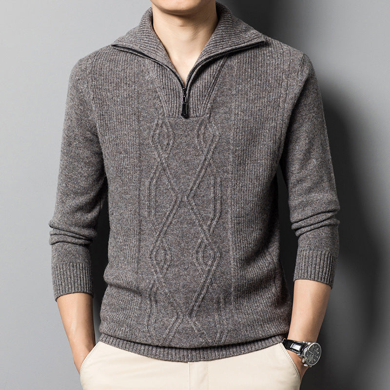 Middle-aged Thick Thermal Knitting Base sweater