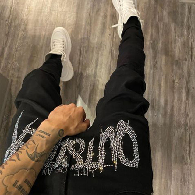 Men Black Ripped Jeans