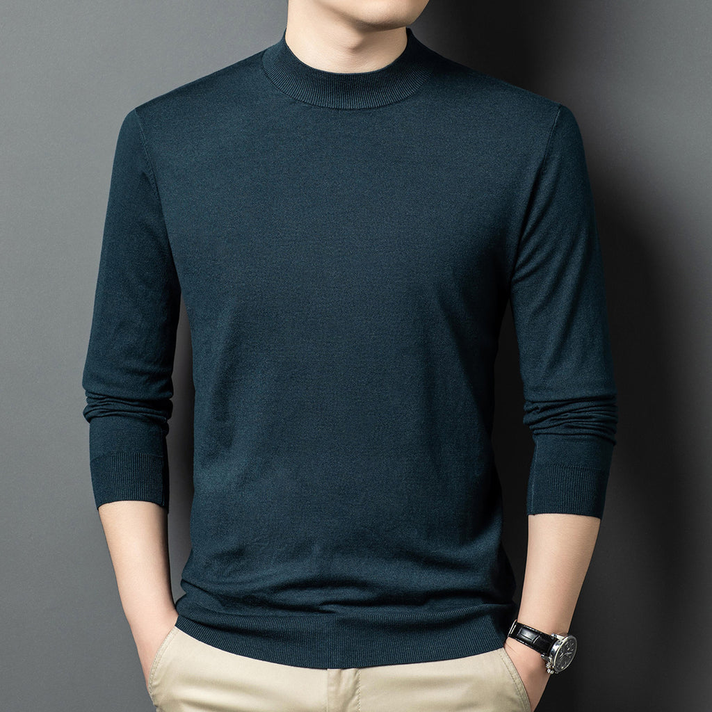 Round Neck Wool Men's Sweater