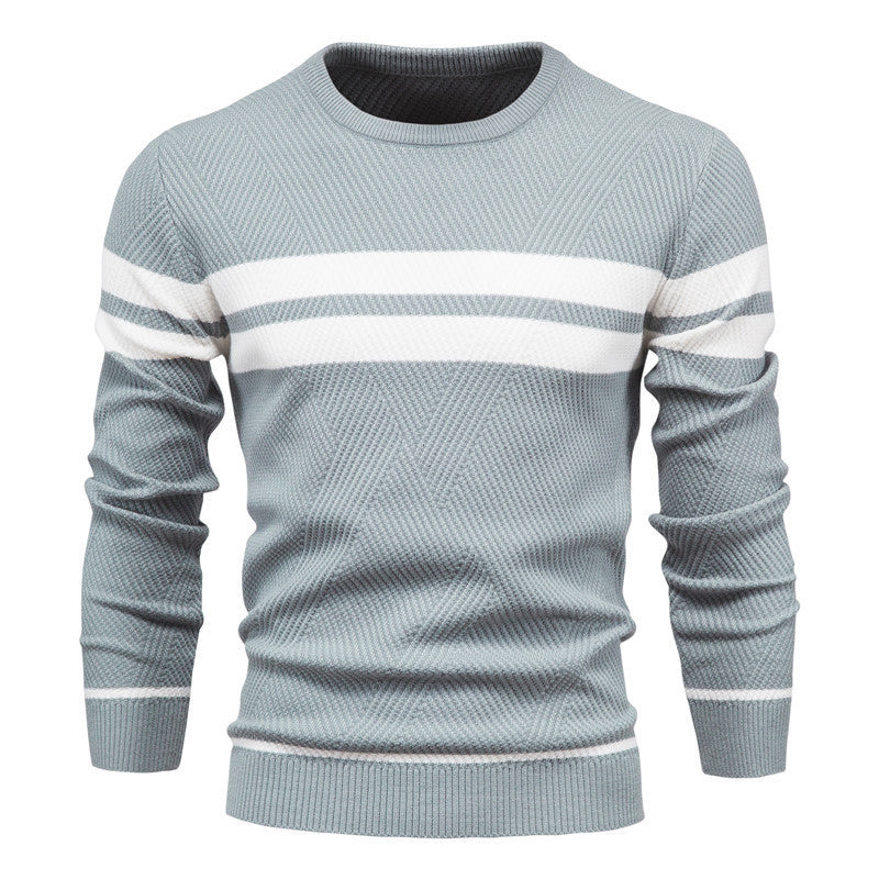 Men's Pullover Multi-color Round Neck Sweater