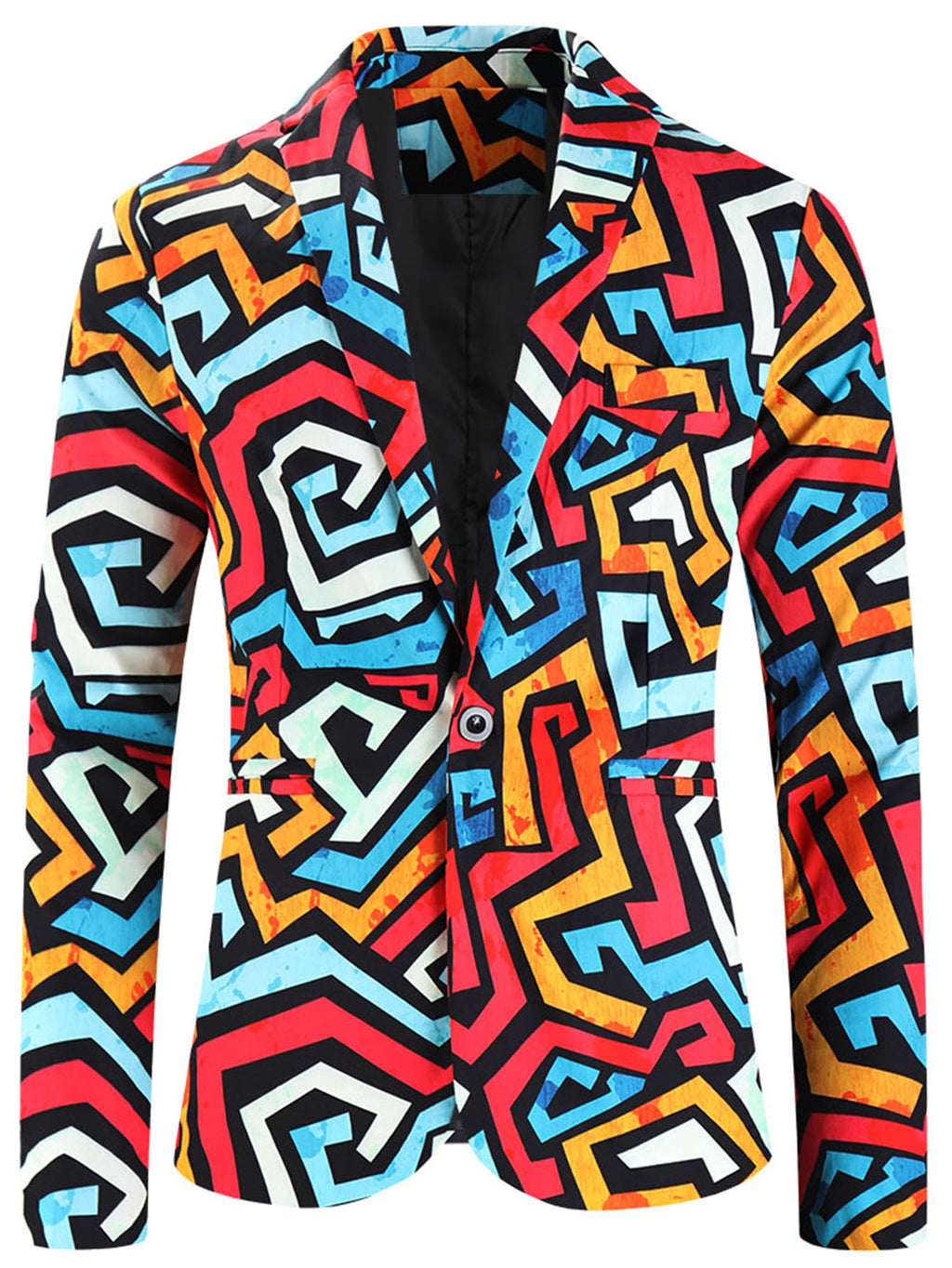One Button Printing Leisure Suit men
