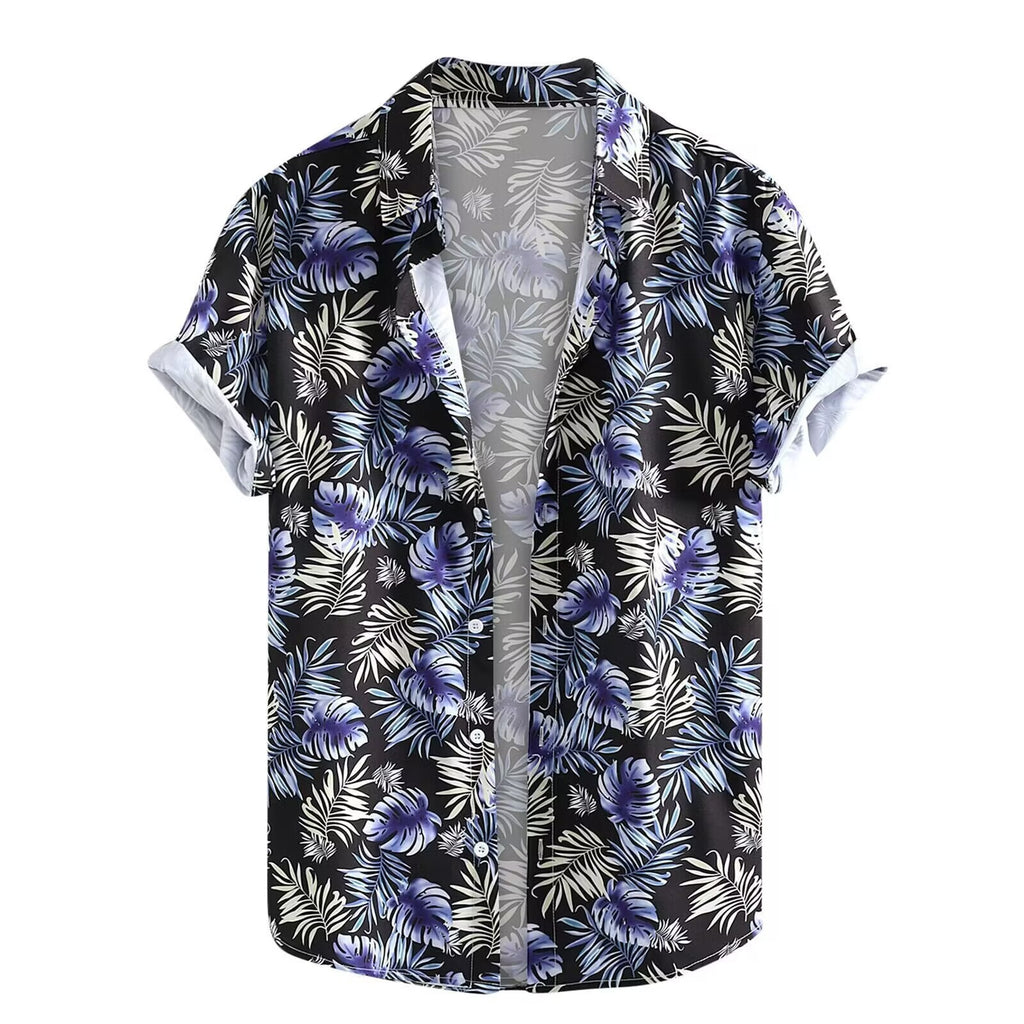 Hawaiian Men's Summer 3D Printed Short-sleeved Shirt