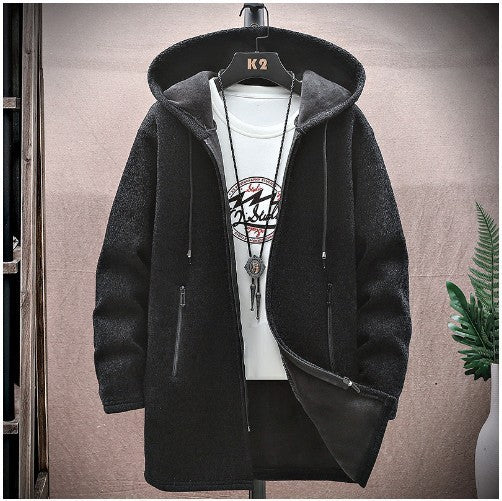 Men's Chenille Hooded Cardigan Sweater