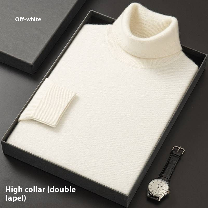 Men's Solid Color Casual Half Turtleneck Sweater