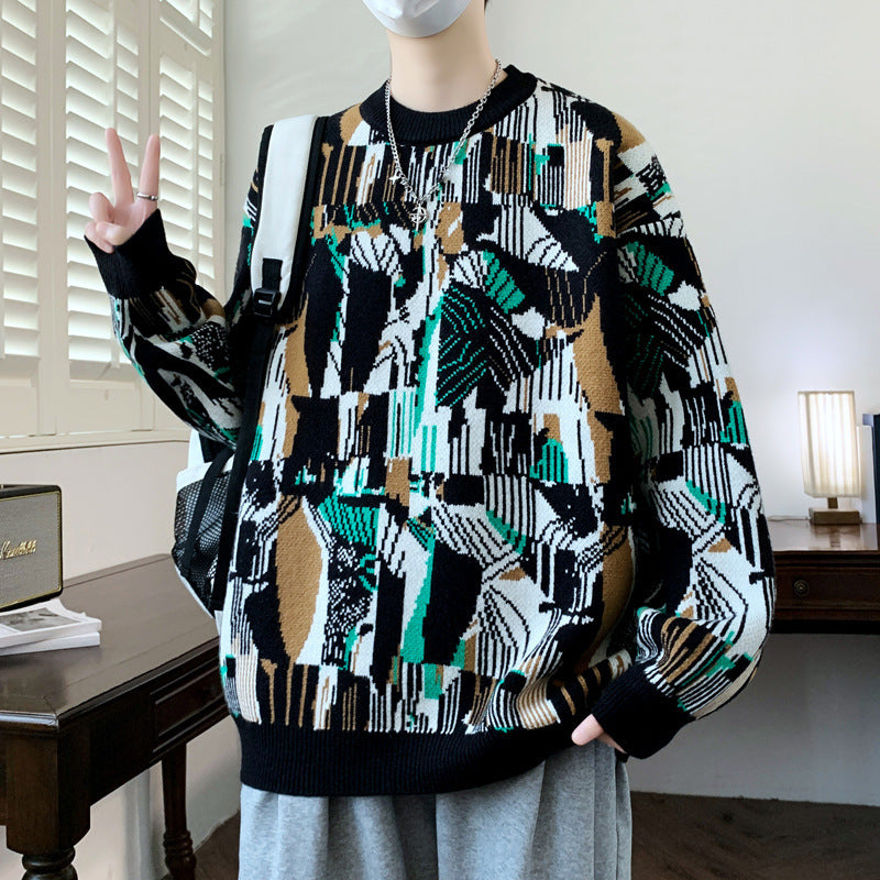 Men's Round Neck Knitted Sweater