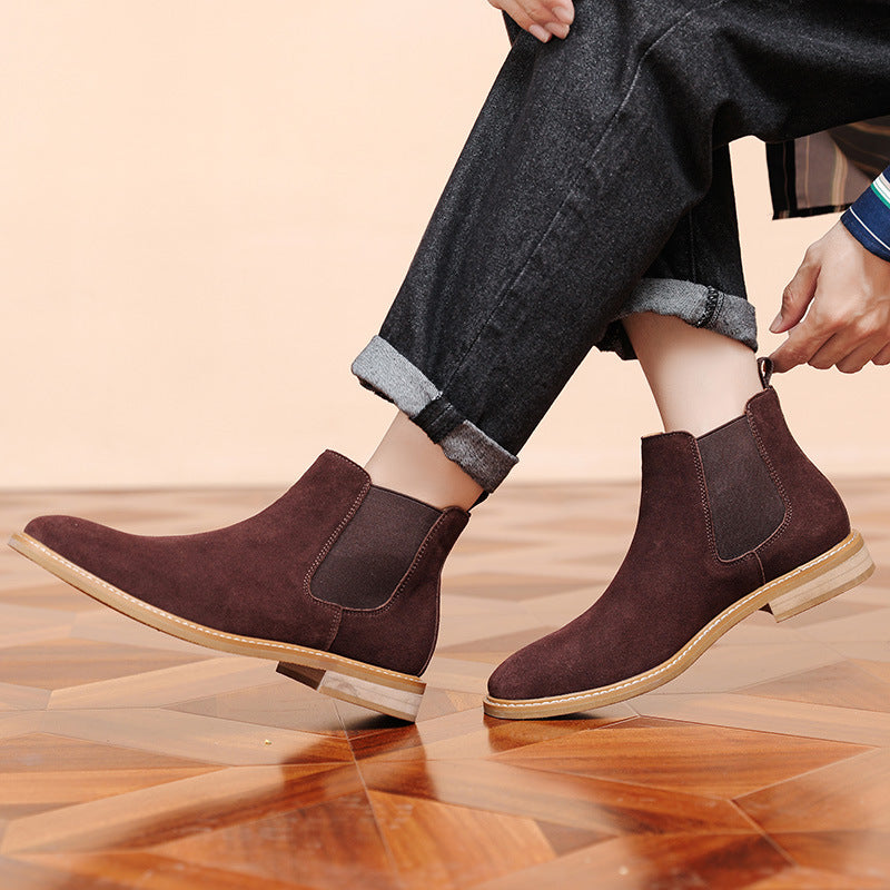 Chelsea Boots Men's Slip-on Boots Plus Size Suede boots