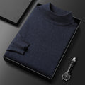 Men's Slim Fit Pure Color Half Collar Knitted Bottoming Shirt