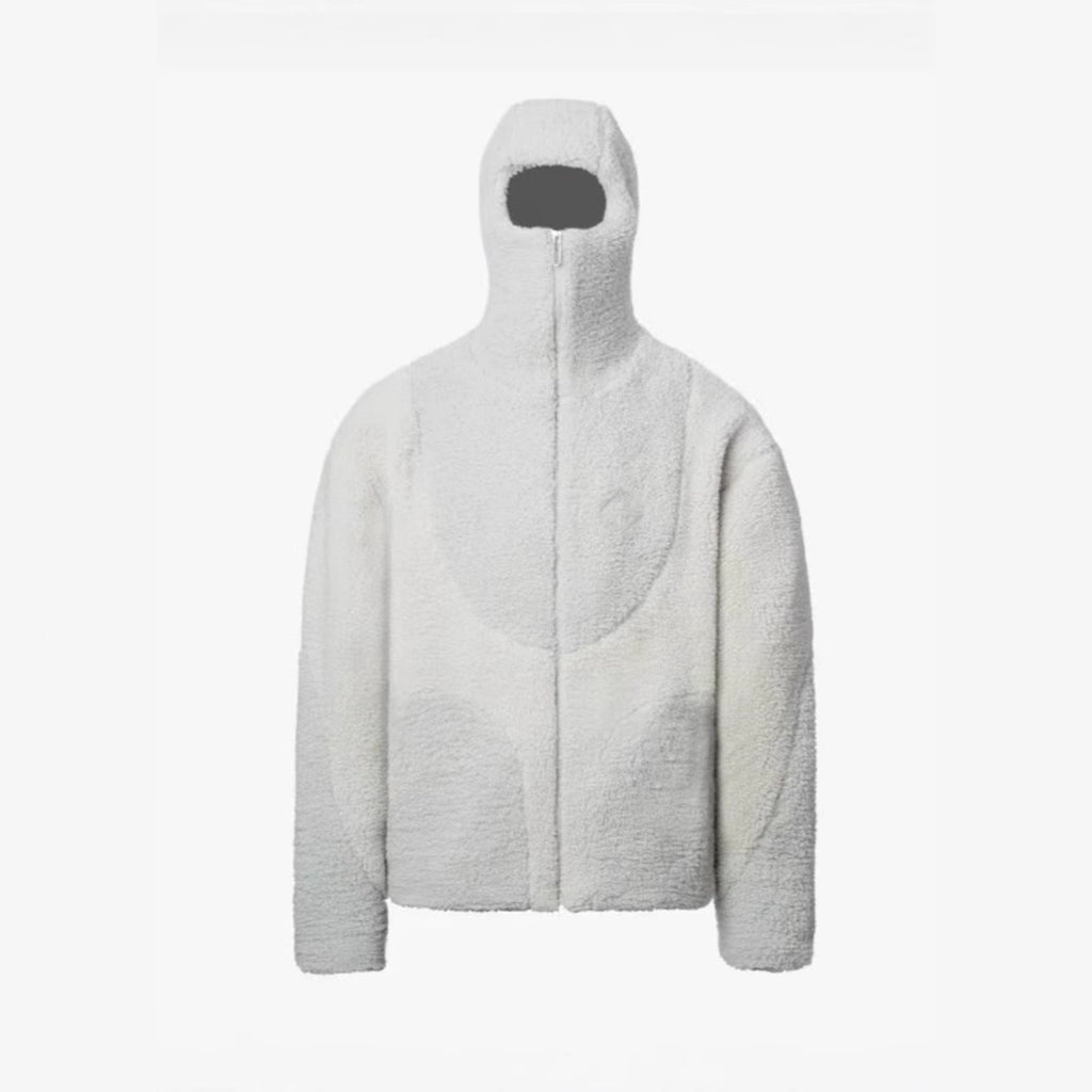 Men's Lamb Wool Hooded Zipper Coat