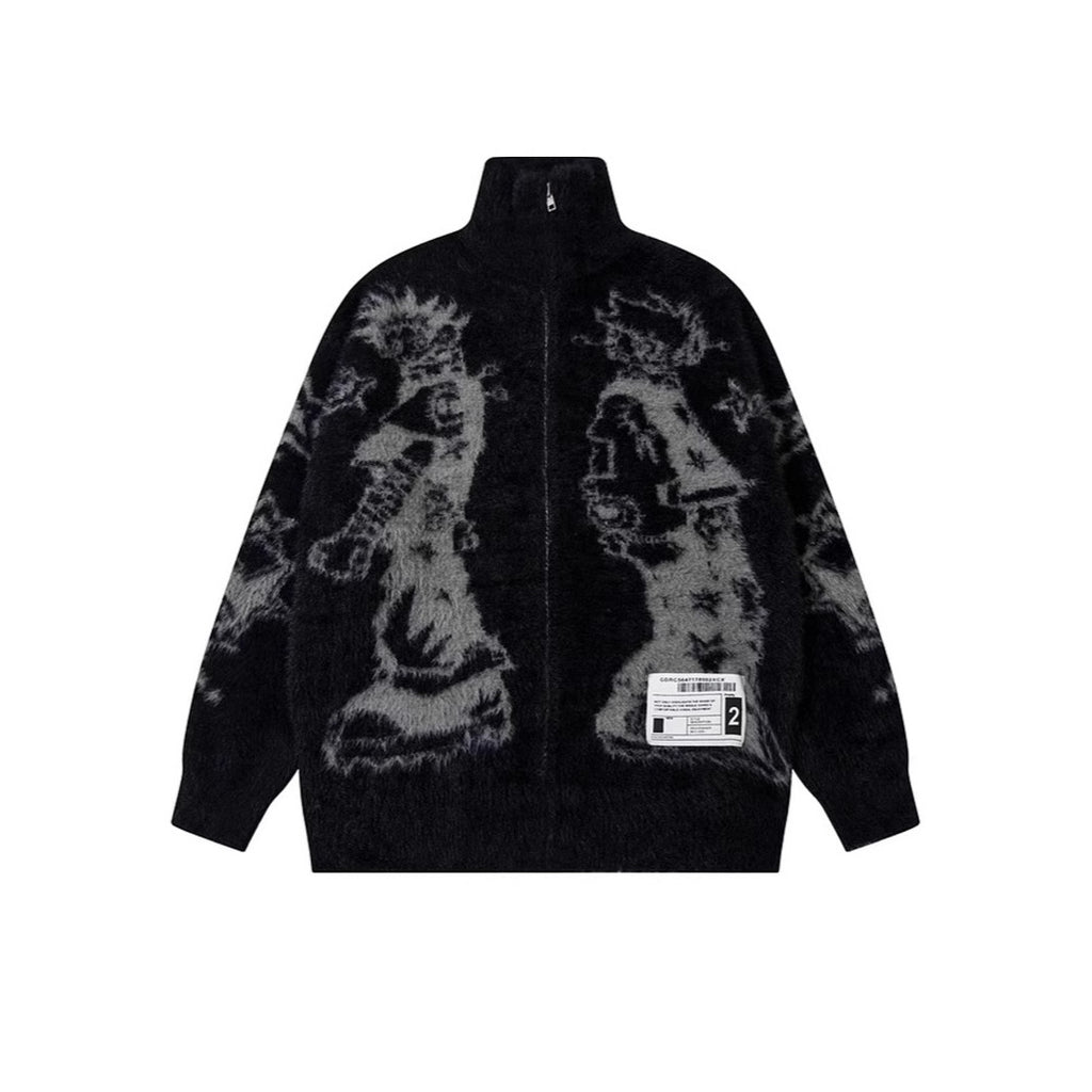 Polyester Fall Winter Men's Knitted Sweater