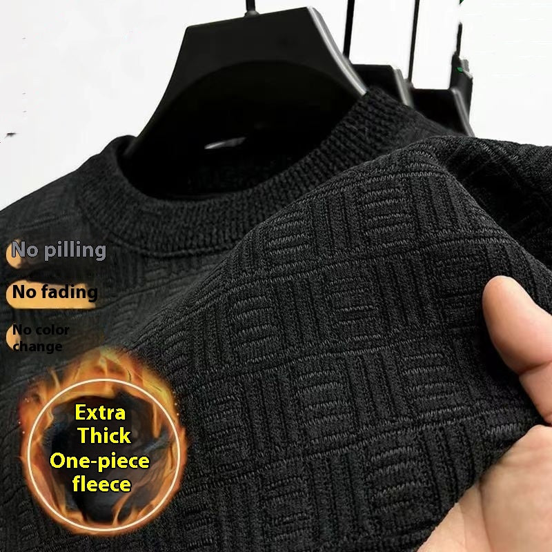 Warm Fleece-lined Thickened Knitting Bottoming Shirt