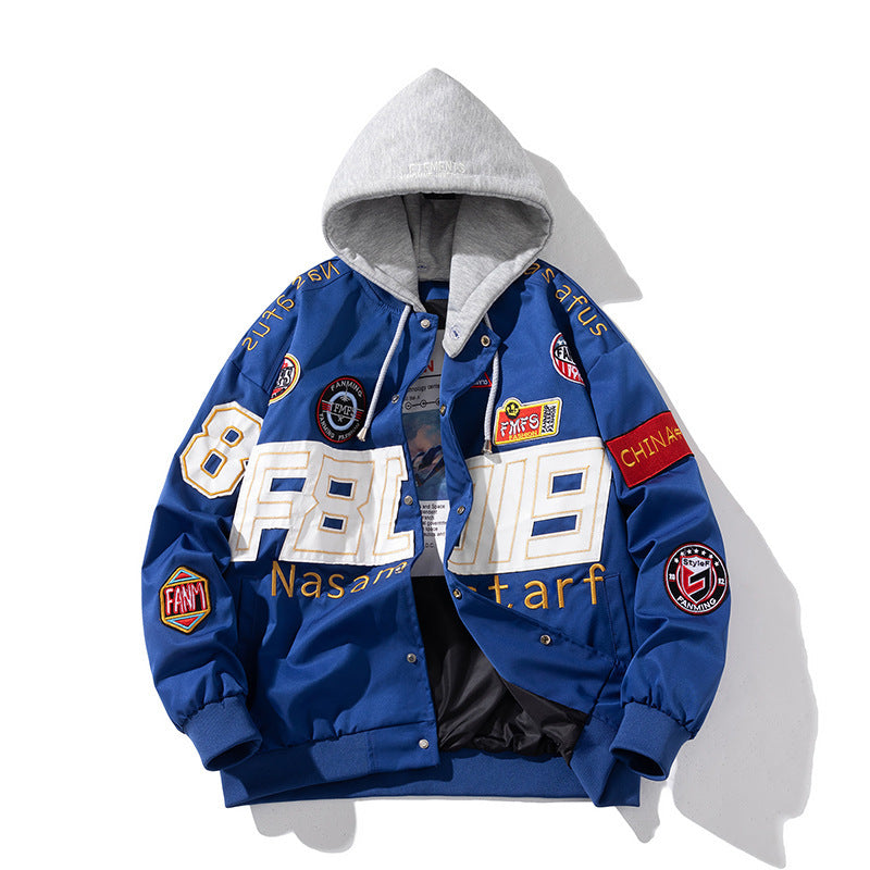 Autumn Winter Motorcycle Baseball Uniform couple jacket