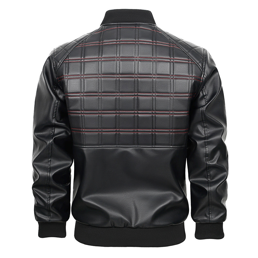 Men's Spring And Autumn Leather Jacket