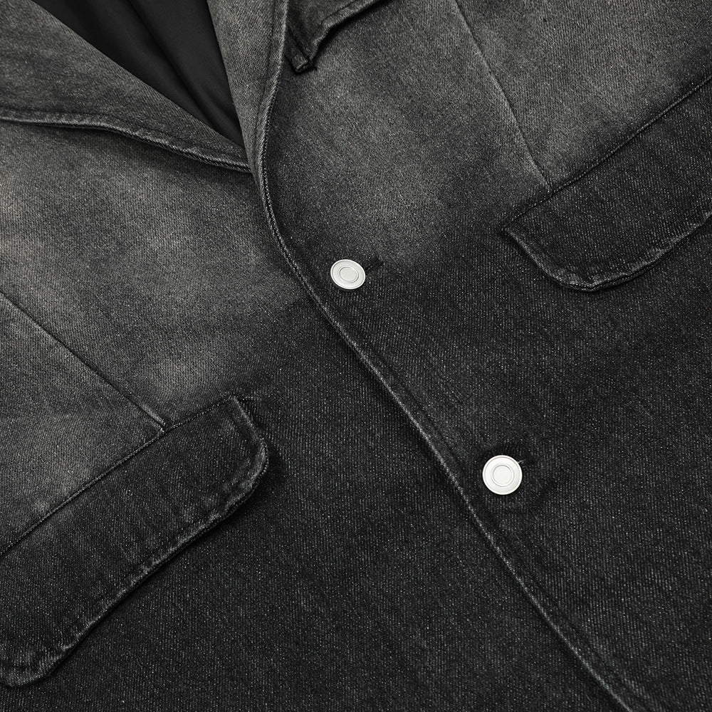 Inkjet Gradient Denim Coat