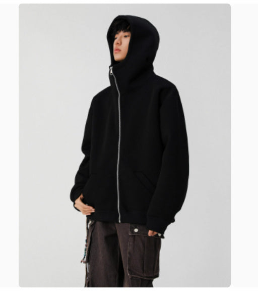 Solid Color Cardigan Sweatshirt