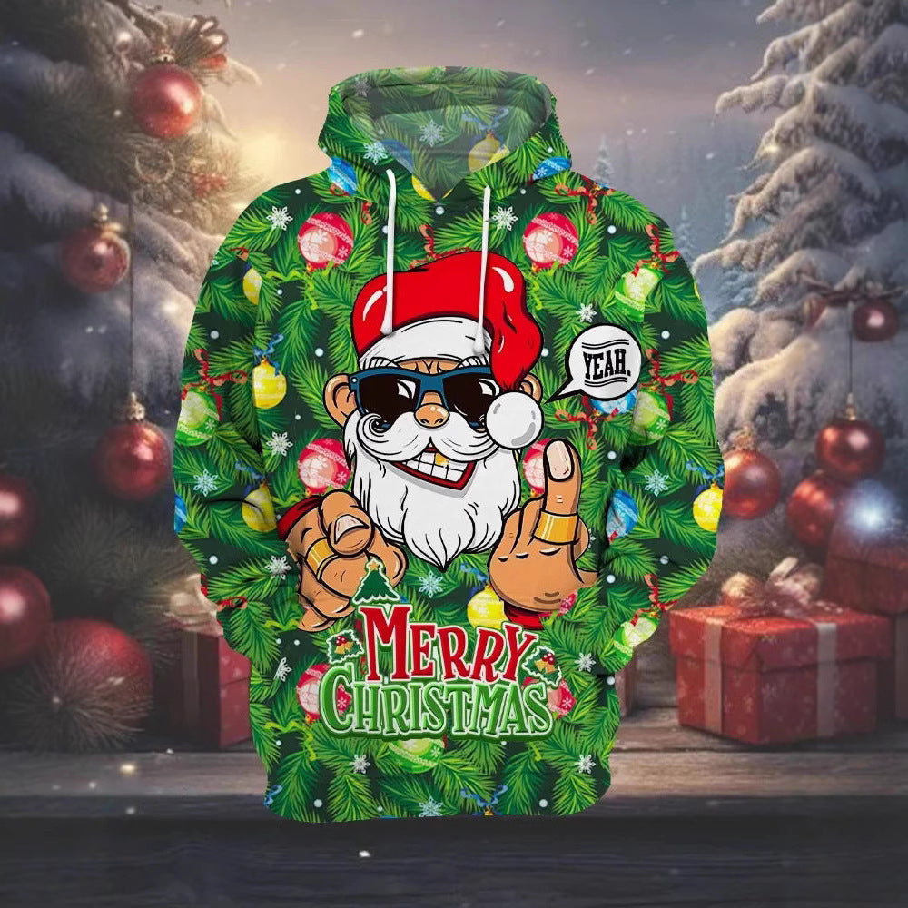 Printed Men's Drawstring Hoodie