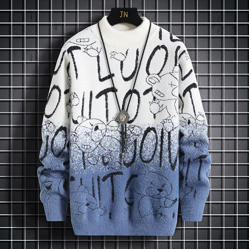 Mink Fur Fleece-lined Thickened Bottoming Shirt