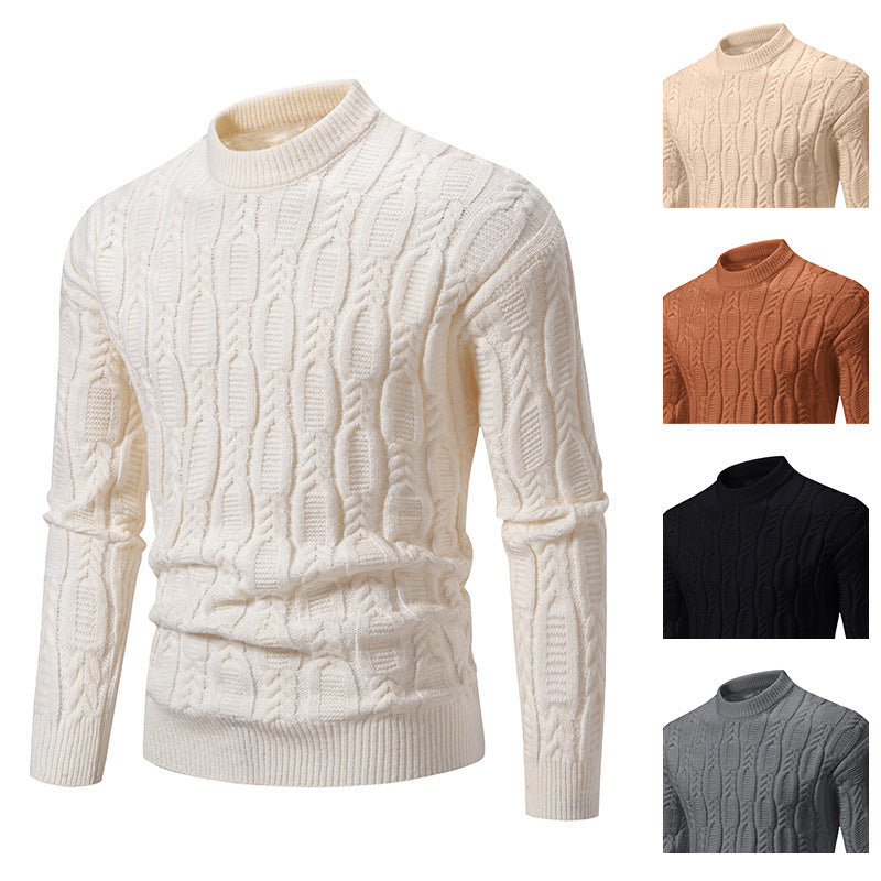 Men's Warm Casual Round Neck Sweater