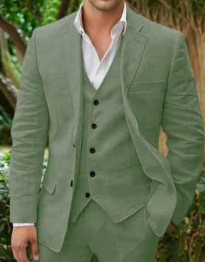 Linen Business Casual Suit Men's Suit Wedding Banquet