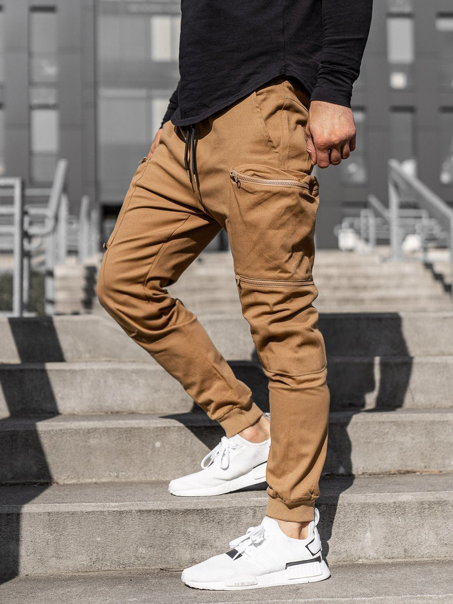 Multi Pocket Men Tethered Pants